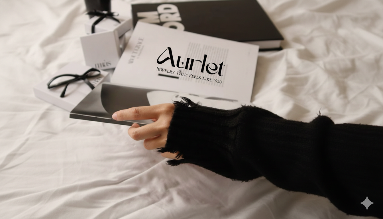 Aurlet gold jewelry collection in 6K, 8K and 10K carat options for women
